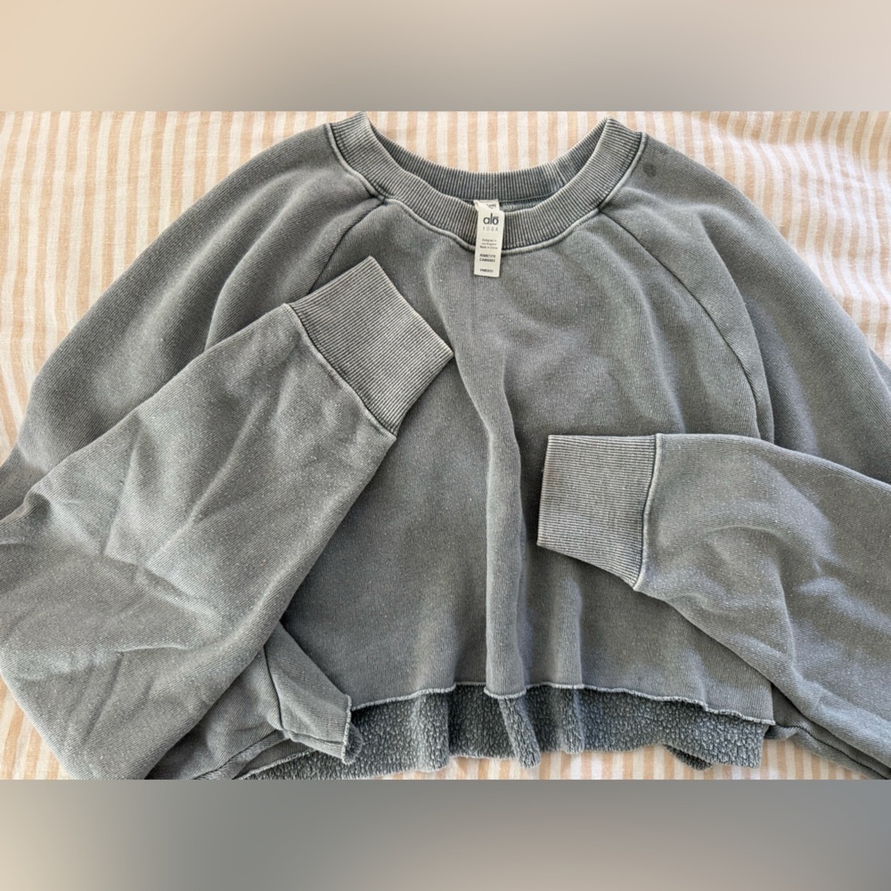 ALO Yoga Gray cropped Sweatshirt small